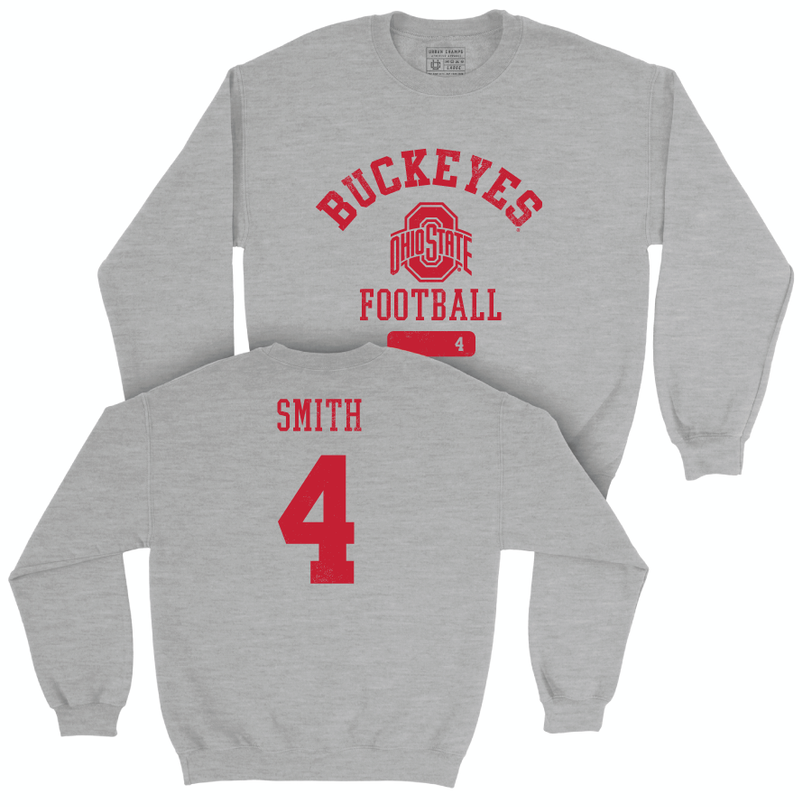 Ohio State Football Sport Grey Varsity Crew - Jeremiah Smith | #4