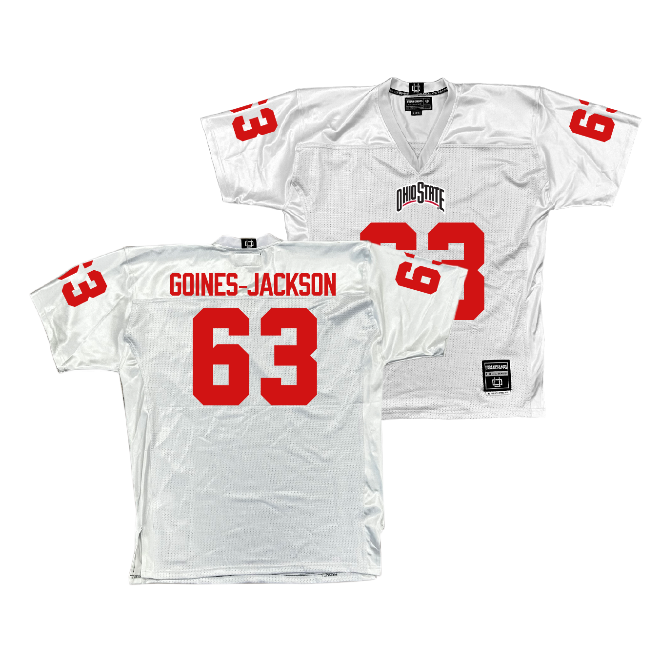 Ohio State Football White Jersey - Julian Goines-Jackson | #63