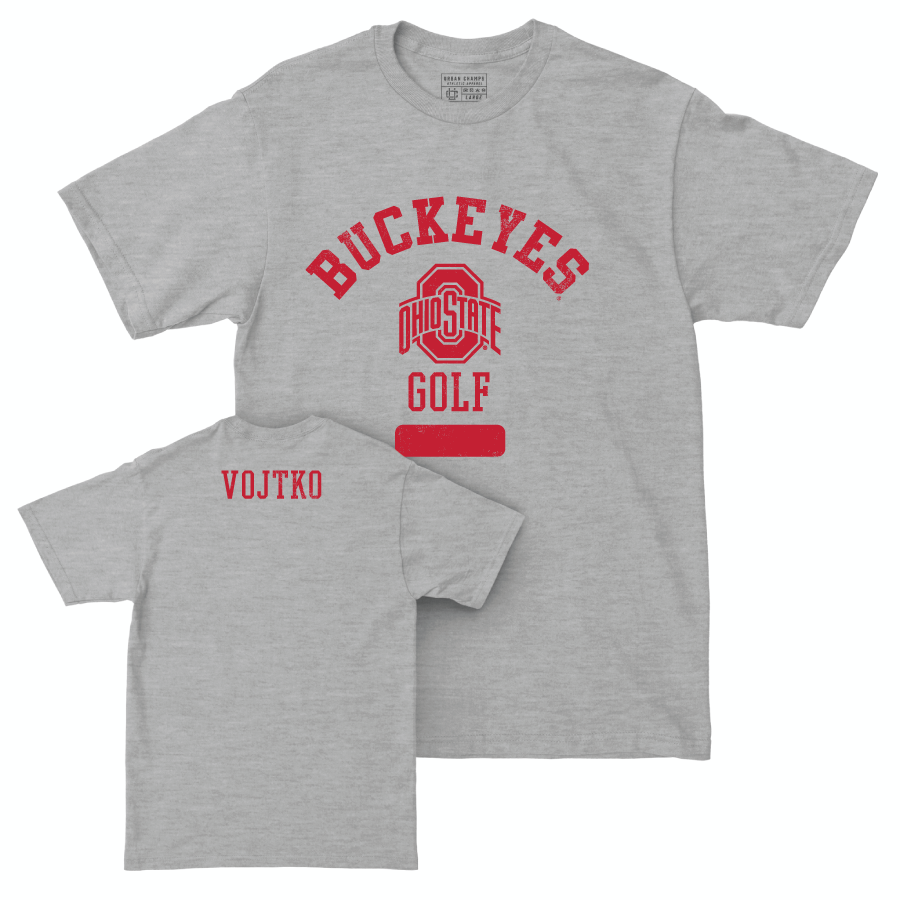 Ohio State Men's Golf Sport Grey Varsity Tee - Jack Vojtko