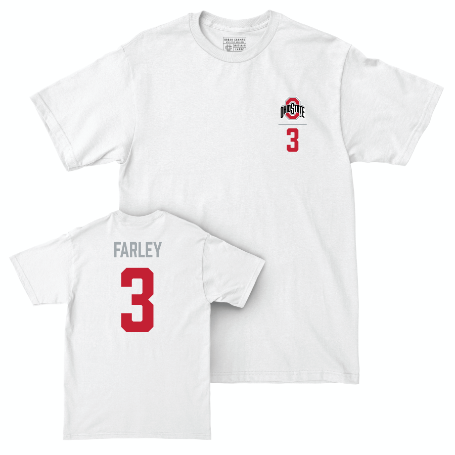 Ohio State Softball White Logo Comfort Colors Tee - Kaitlyn Farley | #3