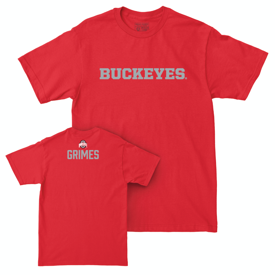 Ohio State Women's Gymnastics Red Sideline Tee - Kaitlyn Grimes