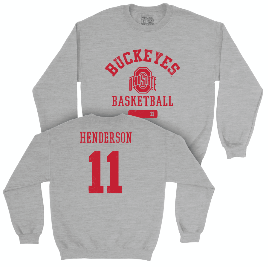 Ohio State Women's Basketball Sport Grey Varsity Crew - Kaia Henderson | #11
