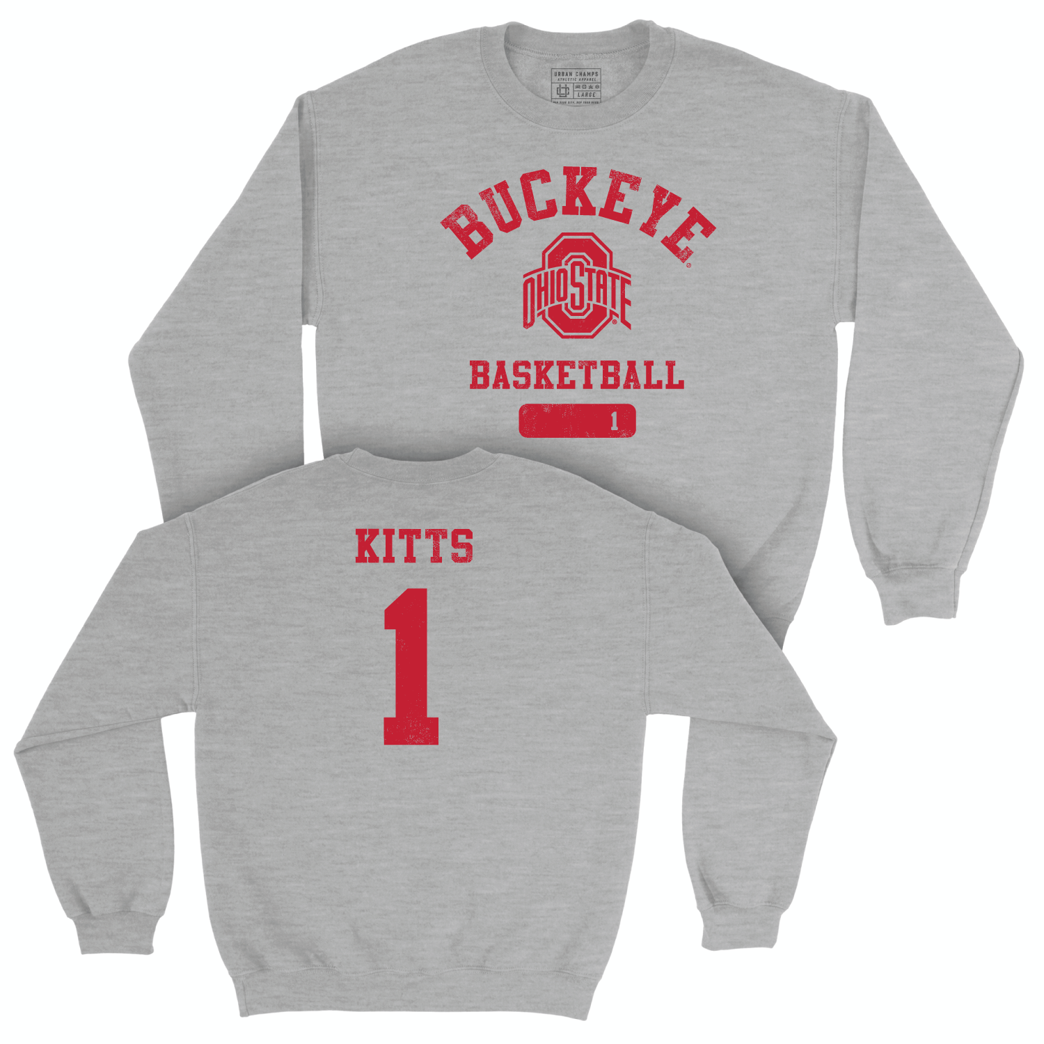 Ohio State Women's Basketball Sport Grey Varsity Crew - Kylee Kitts