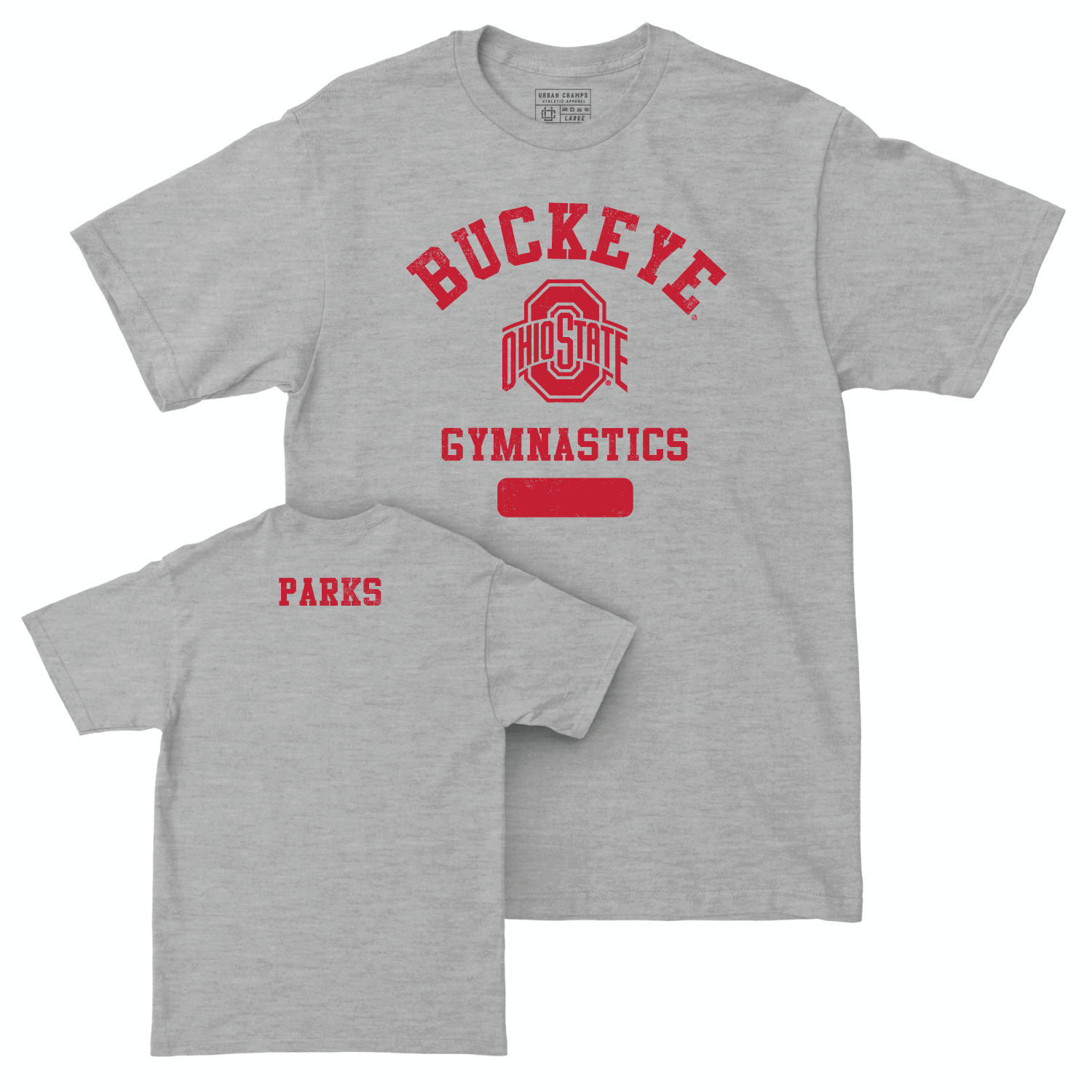 Ohio State Women's Gymnastics Sport Grey Varsity Tee - Katlynn Parks