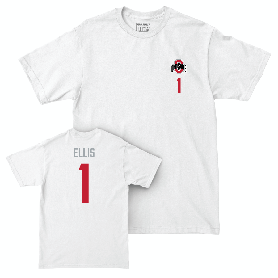 Ohio State Baseball White Logo Comfort Colors Tee - Lee Ellis | #1