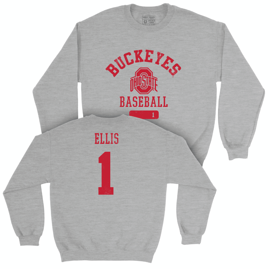Ohio State Baseball Sport Grey Varsity Crew - Lee Ellis | #1