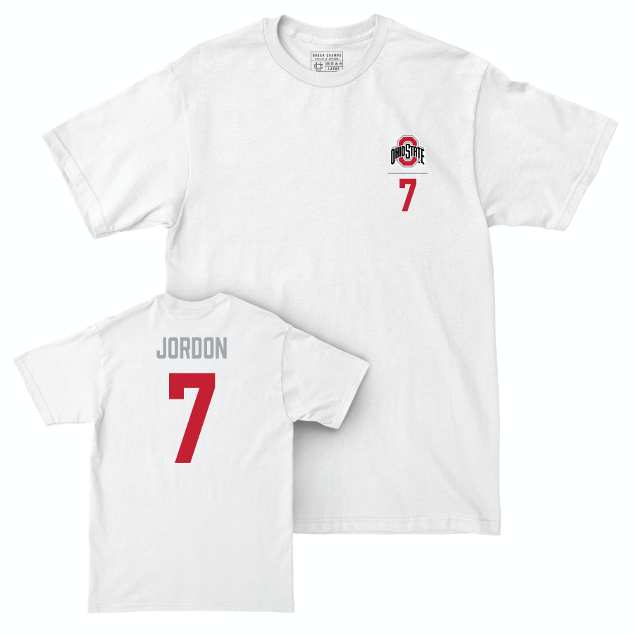 Ohio State Women's Field Hockey White Logo Comfort Colors Tee - Loryn Jordon | #7