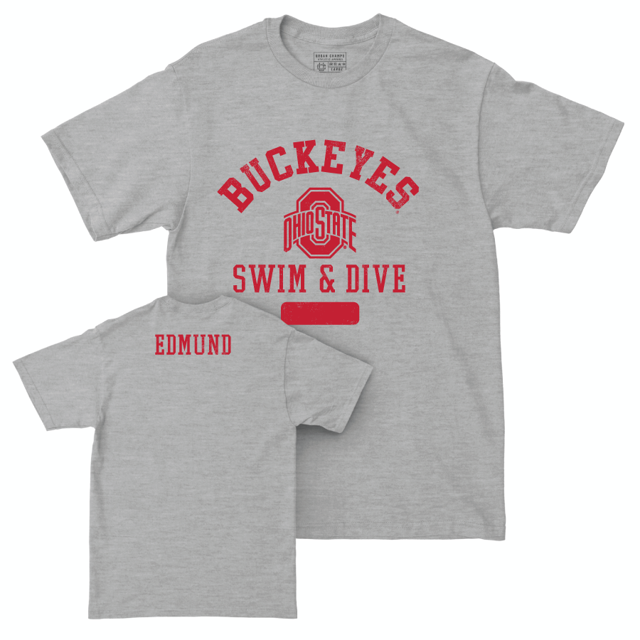 Ohio State Men's Swim & Dive Sport Grey Varsity Tee - Mason Edmund