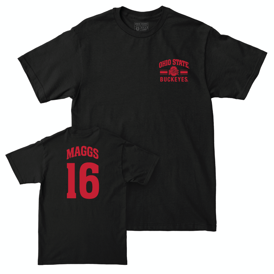 Ohio State Football Black Victory Tee - Mason Maggs | #16