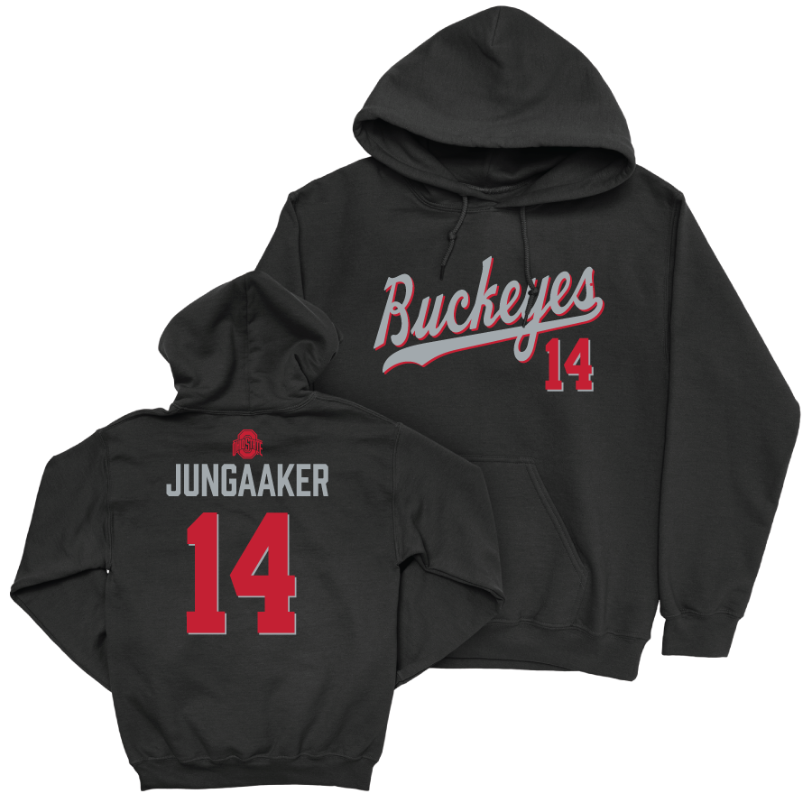 Ohio State Women's Ice Hockey Black Script Hoodie - Mira Jungåker | #14