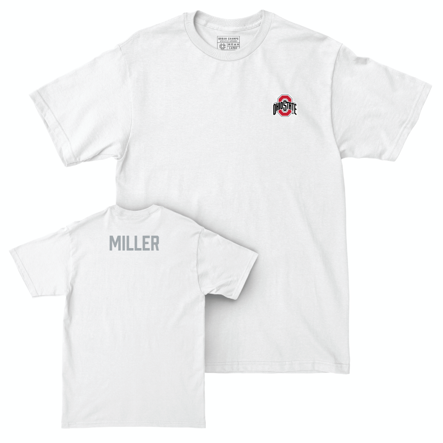Ohio State Women's Rowing White Logo Comfort Colors Tee - Morgan Miller