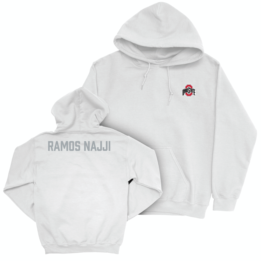Ohio State Women's Swim & Dive White Logo Hoodie - Maria Ramos Najji