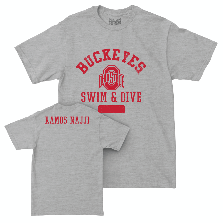 Ohio State Women's Swim & Dive Sport Grey Varsity Tee - Maria Ramos Najji