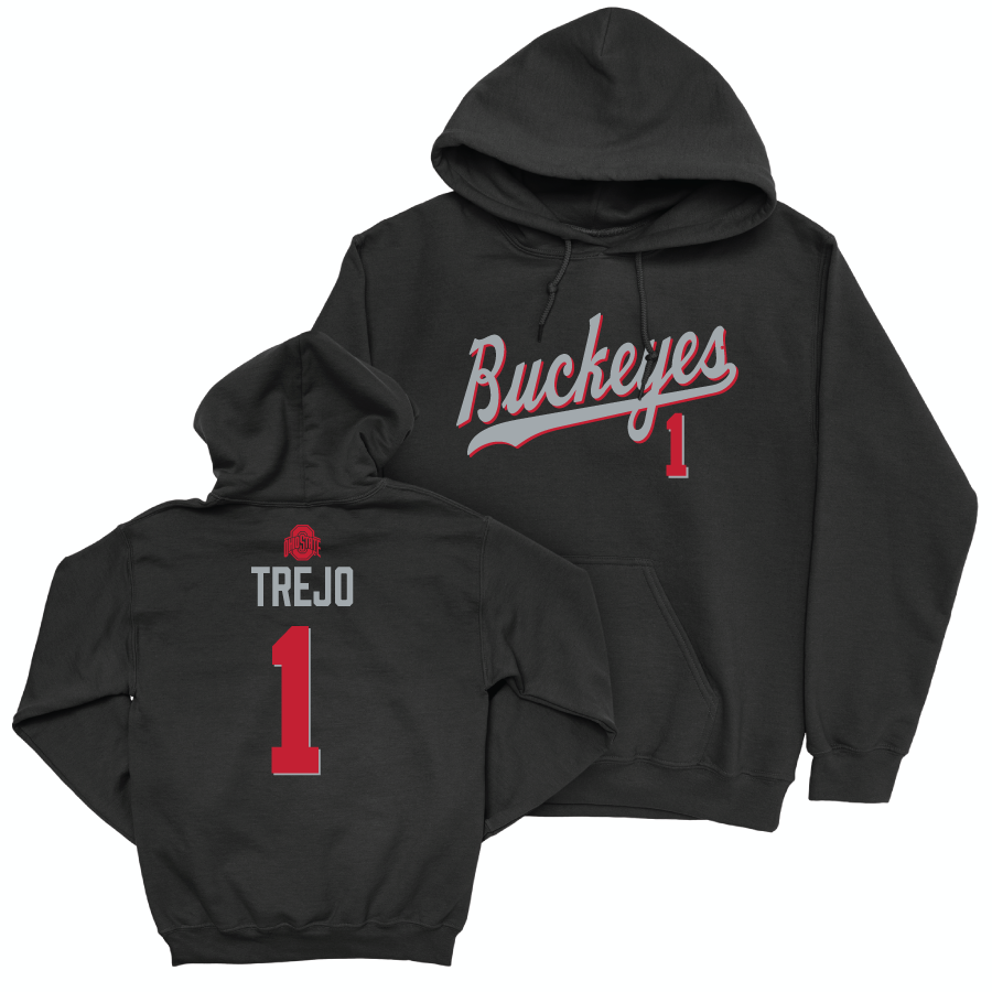 Ohio State Men's Soccer Black Script Hoodie - Maximiliano Trejo | #1