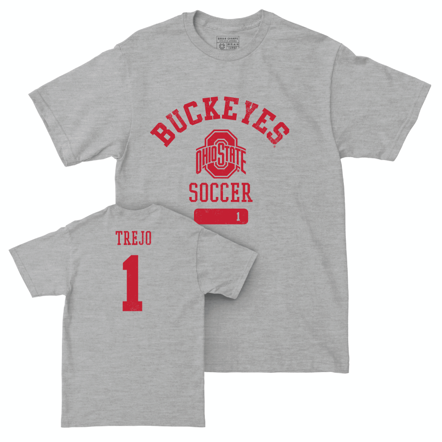 Ohio State Men's Soccer Sport Grey Varsity Tee - Maximiliano Trejo | #1