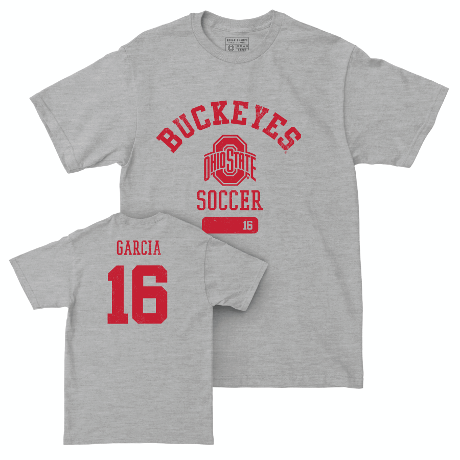 Ohio State Women's Soccer Sport Grey Varsity Tee - Natalie Garcia | #16