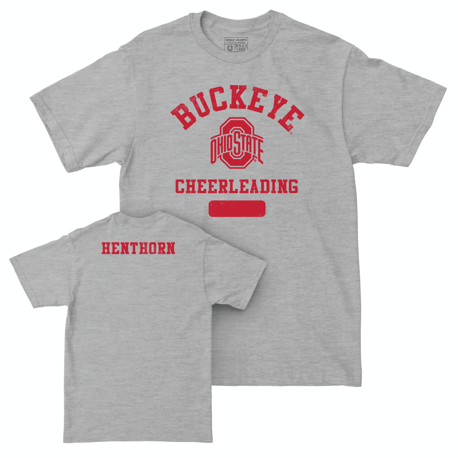 Ohio State Women's Cheerleading Sport Grey Varsity Tee - Ocean Henthorn