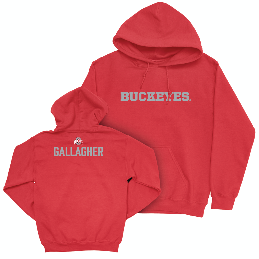 Ohio State Wrestling Red Sideline Hoodie - Paddy Gallagher