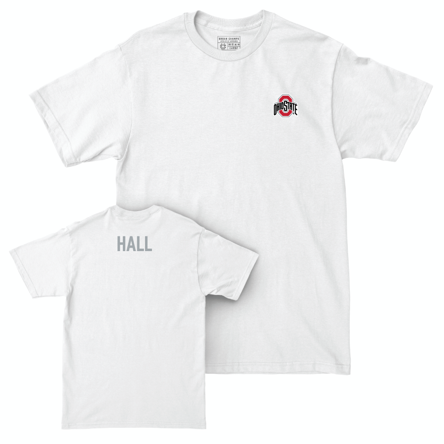 Ohio State Women's Swim & Dive White Logo Comfort Colors Tee - Paige Hall