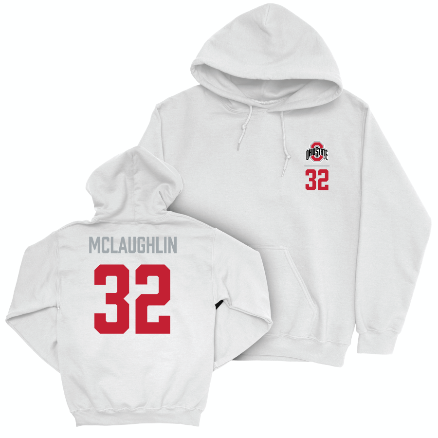 Ohio State Men's Soccer White Logo Hoodie - Patrick McLaughlin | #32
