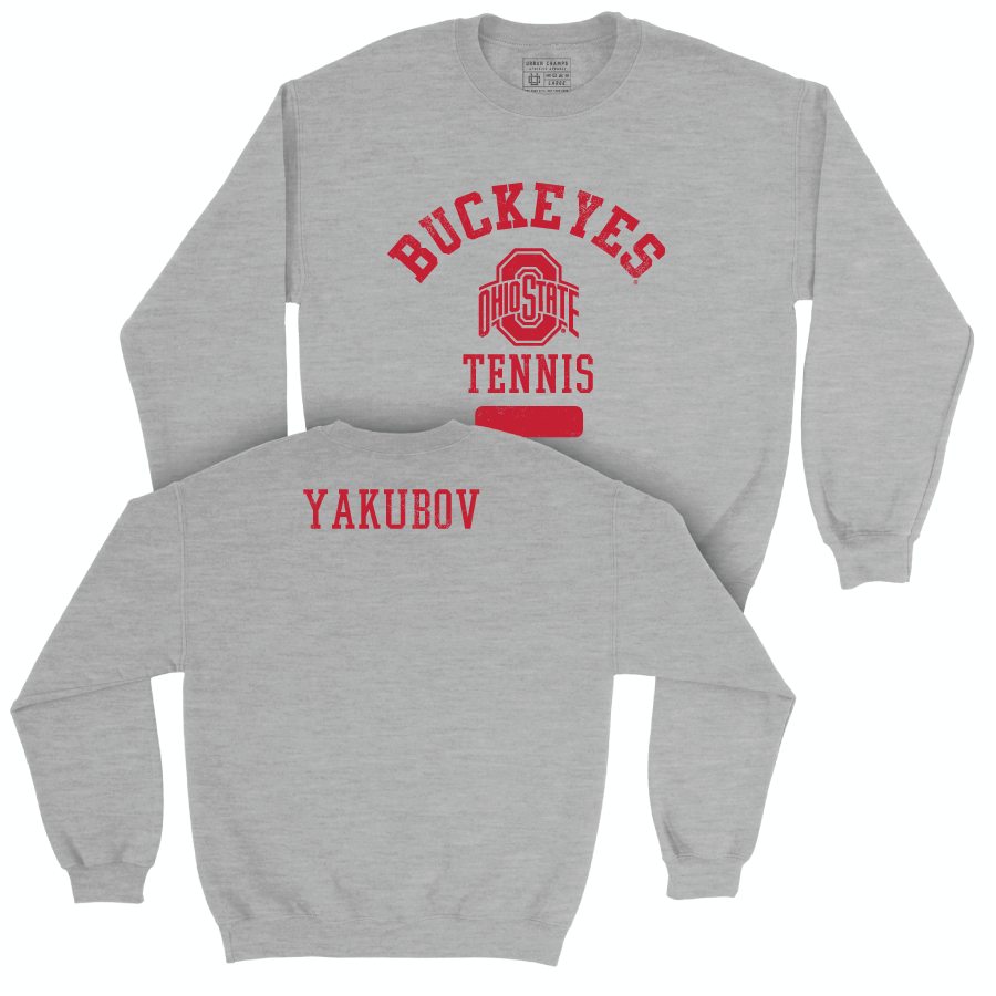 Ohio State Men's Tennis Sport Grey Varsity Crew - Reece Yakubov