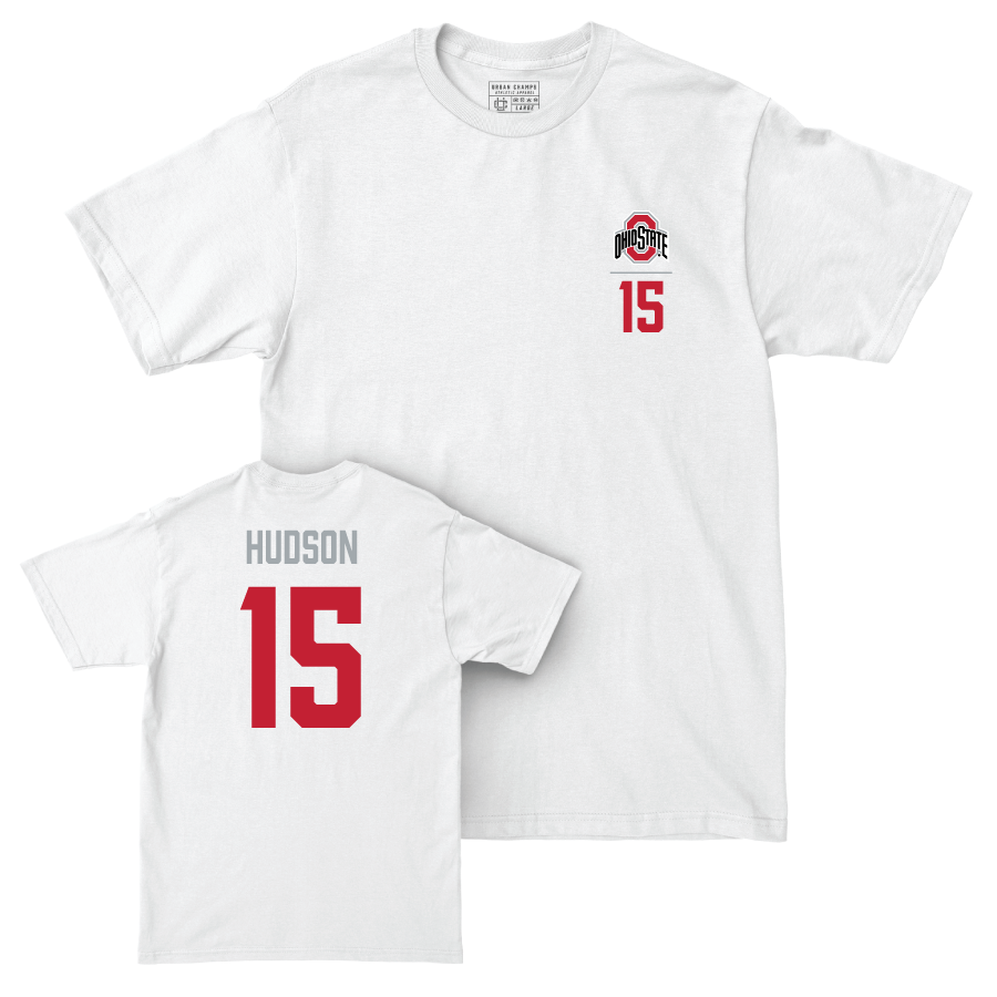 Ohio State Women's Field Hockey White Logo Comfort Colors Tee - Riley Hudson | #15