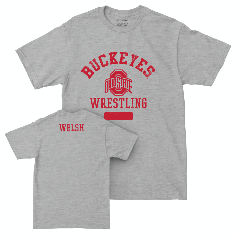 Ohio State Wrestling Sport Grey Varsity Tee - Rocco Welsh