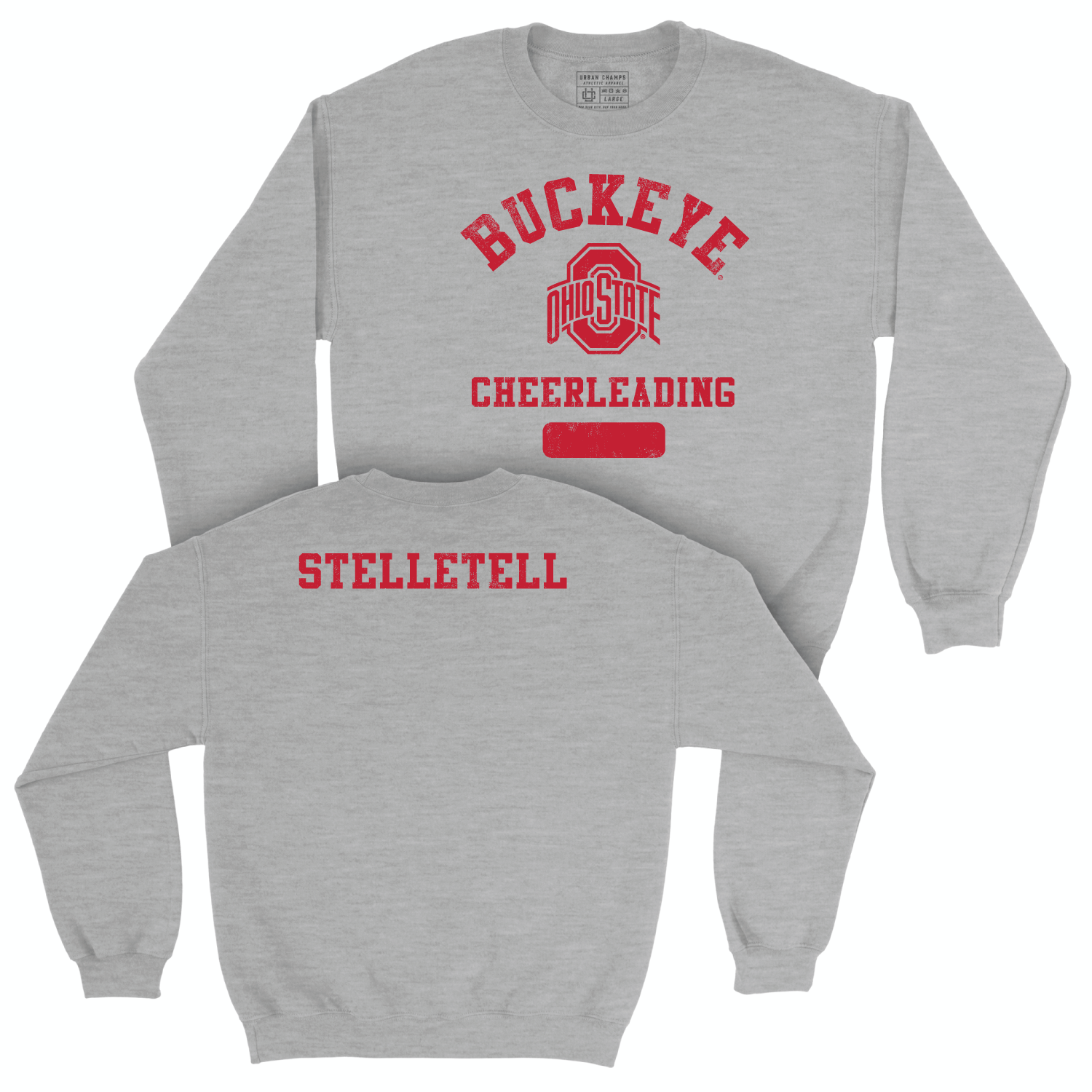 Ohio State Women's Cheerleading Sport Grey Varsity Crew - Ryleigh Stelletell