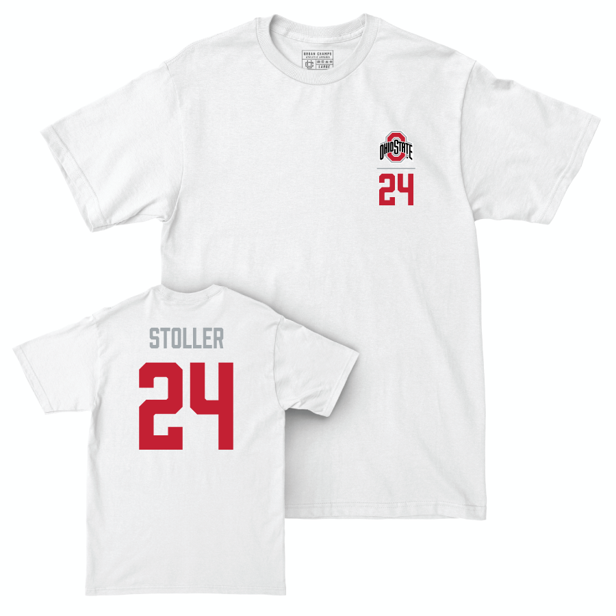 Ohio State Men's Soccer White Logo Comfort Colors Tee - RJ Stoller | #24