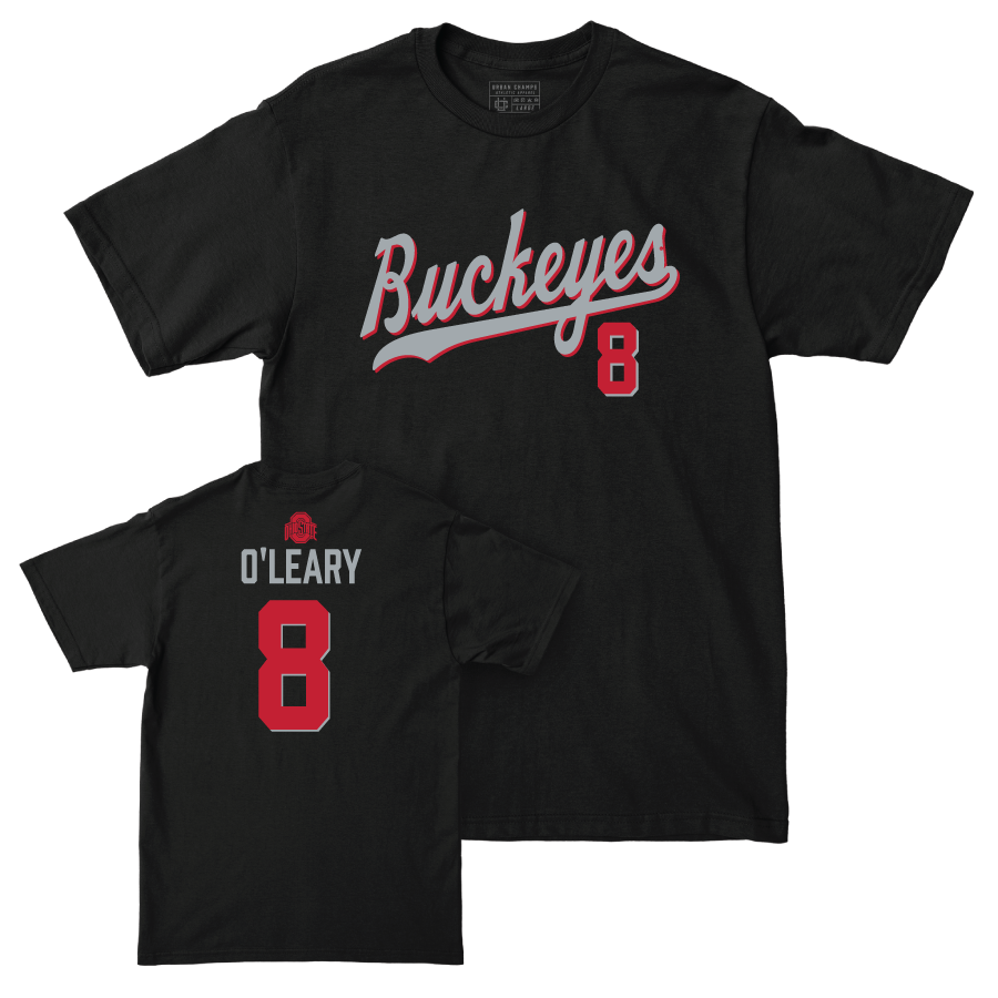 Ohio State Men's Lacrosse Black Script Tee - Shane O’Leary | #8