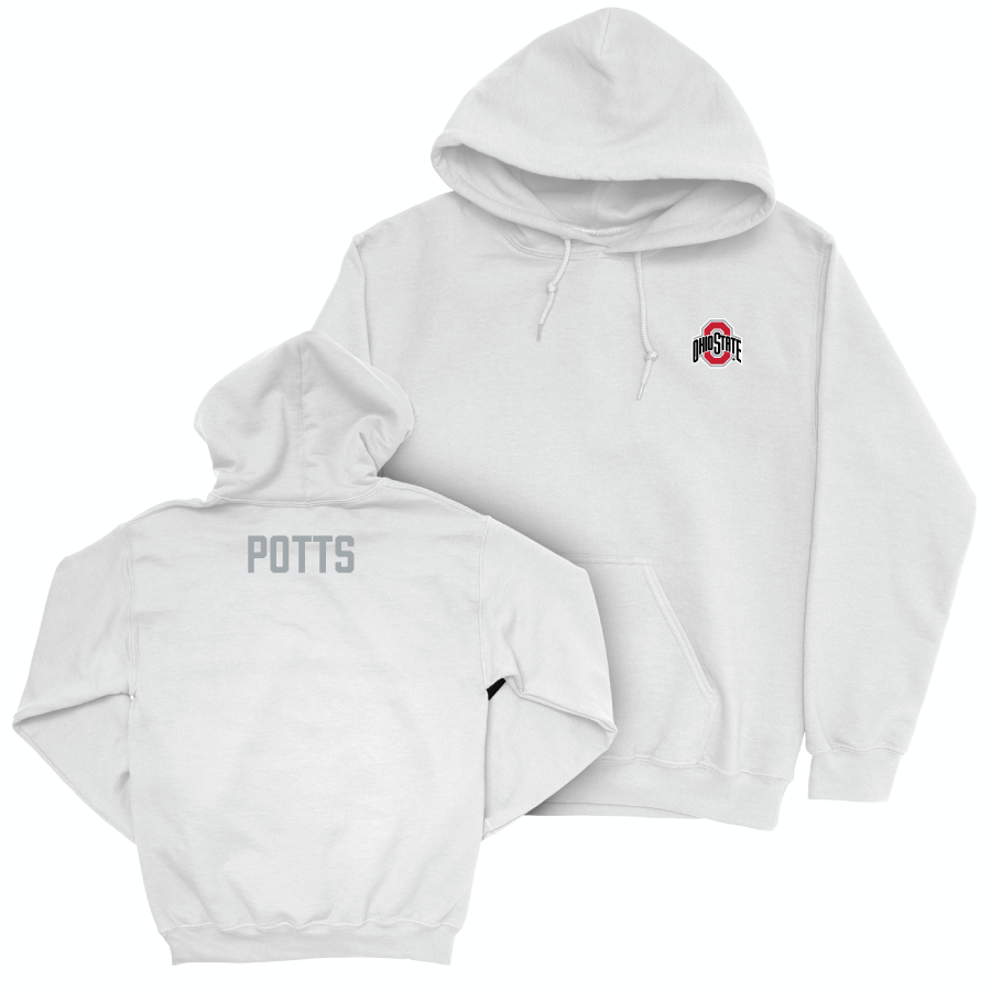 Ohio State Women's Track & Field White Logo Hoodie - Samantha Potts