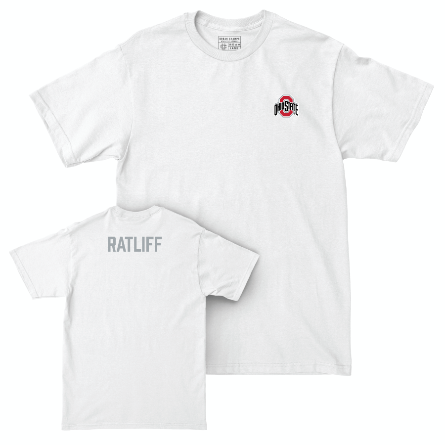 Ohio State Women's Tennis White Logo Comfort Colors Tee - Sydni Ratliff