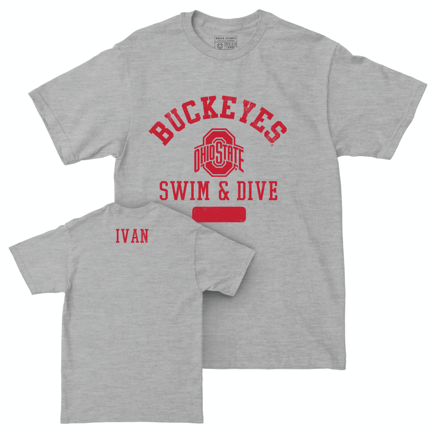 Ohio State Women's Swim & Dive Sport Grey Varsity Tee - Teresa Ivan