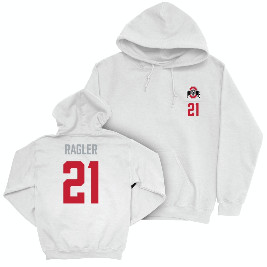 Ohio State Women's Volleyball White Logo Hoodie - Zaria Ragler | #21