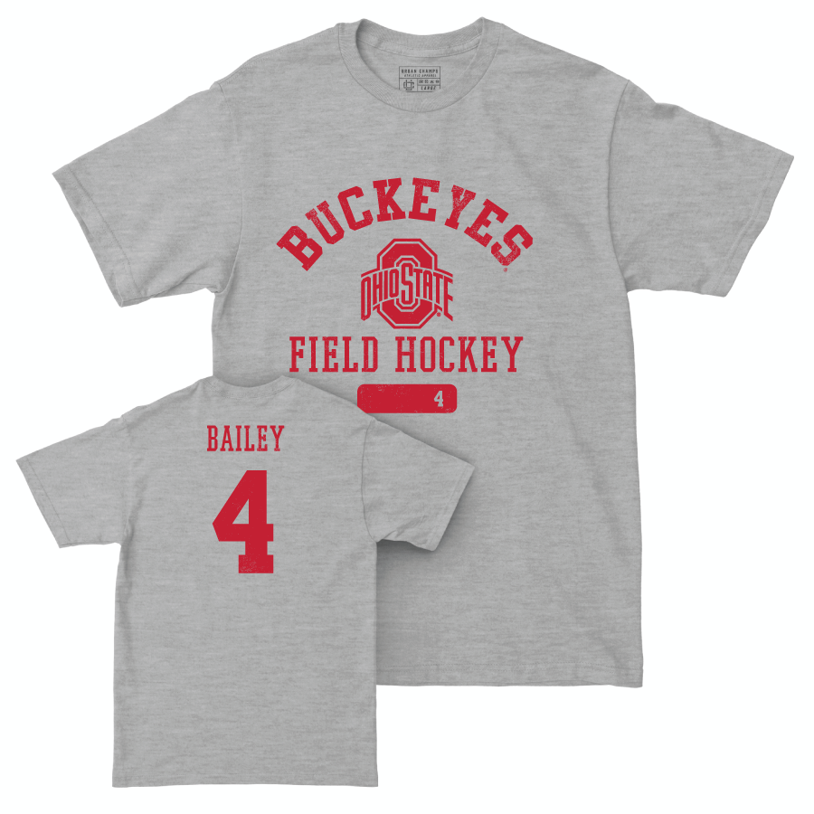Ohio State Women's Field Hockey Sport Grey Varsity Tee - Zella Bailey | #4