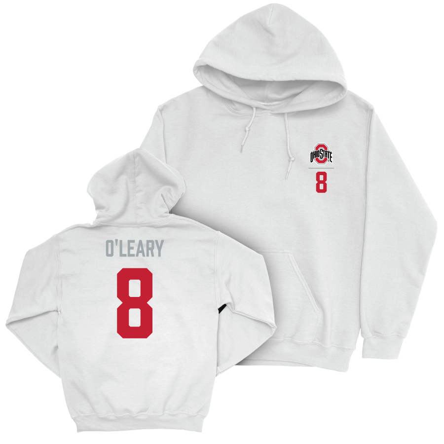 Ohio State Men's Lacrosse White Logo Hoodie - Shane O’Leary | #8