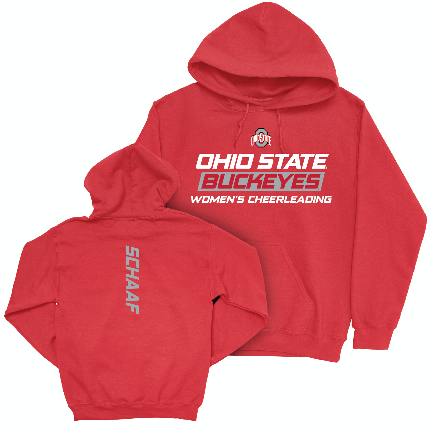Ohio State Women's Cheerleading Red Rush Hoodie - Emily Schaaf