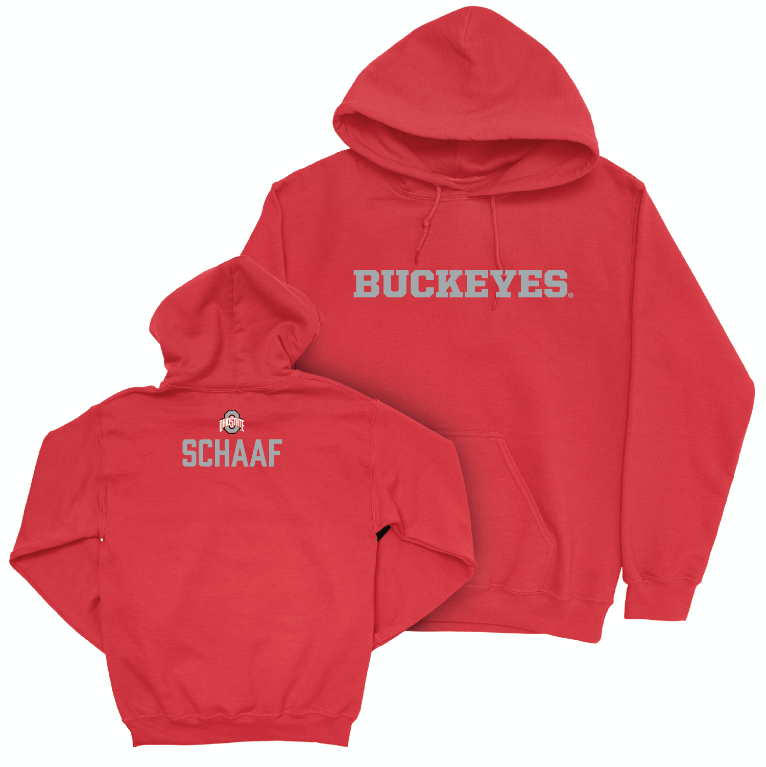 Ohio State Women's Cheerleading Red Sideline Hoodie - Emily Schaaf