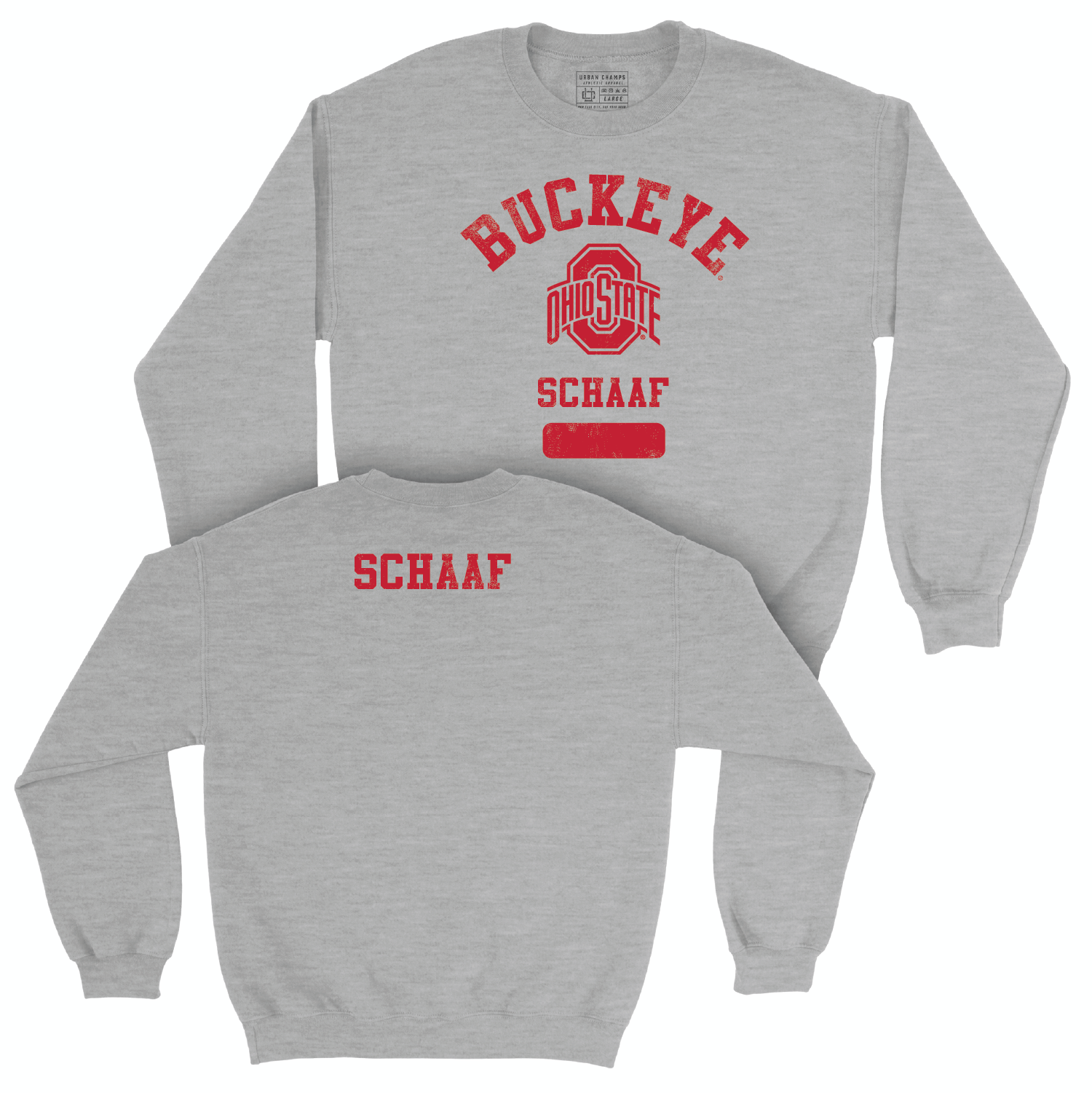 Ohio State Women's Cheerleading Sport Grey Varsity Crew - Emily Schaaf