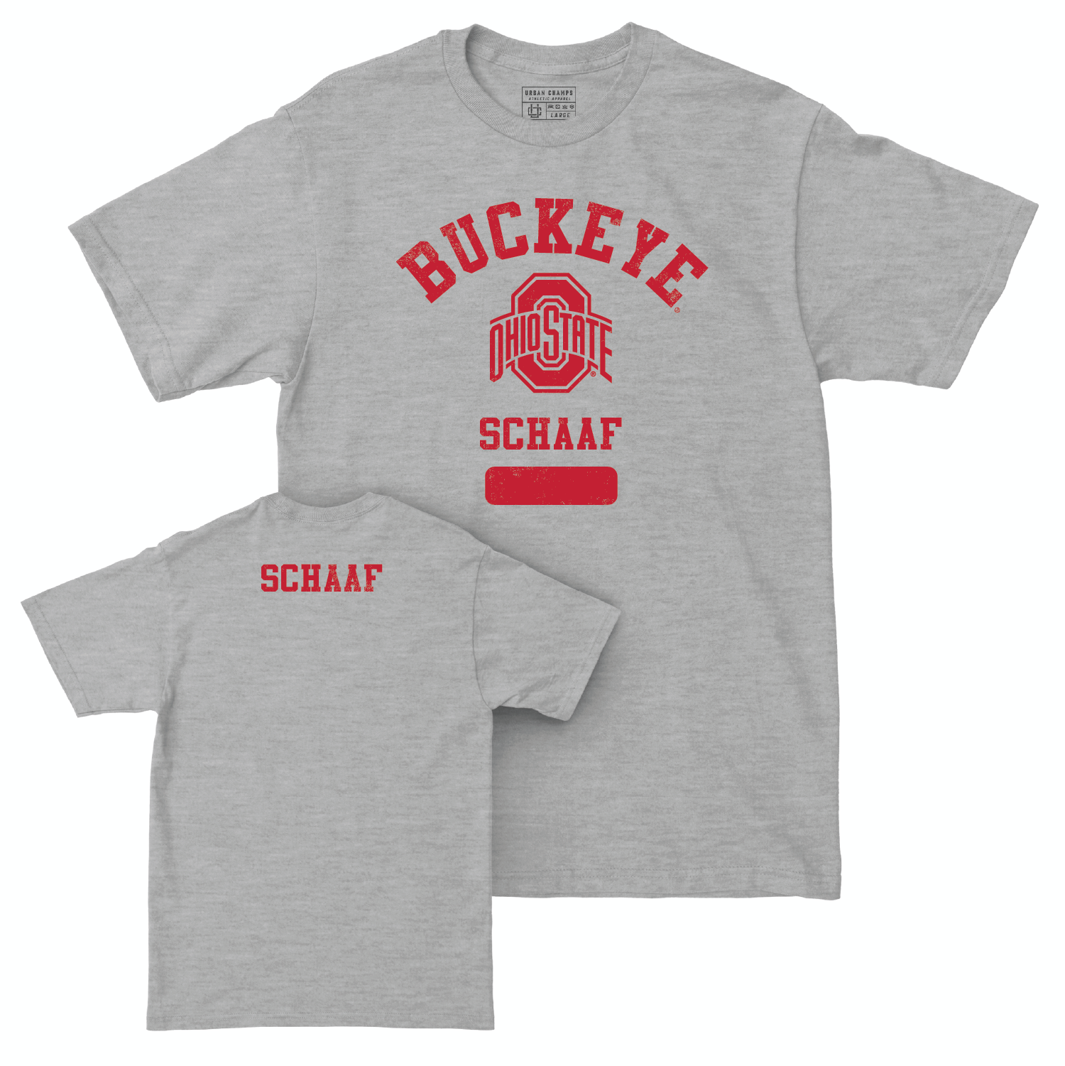 Ohio State Women's Cheerleading Sport Grey Varsity Tee - Emily Schaaf