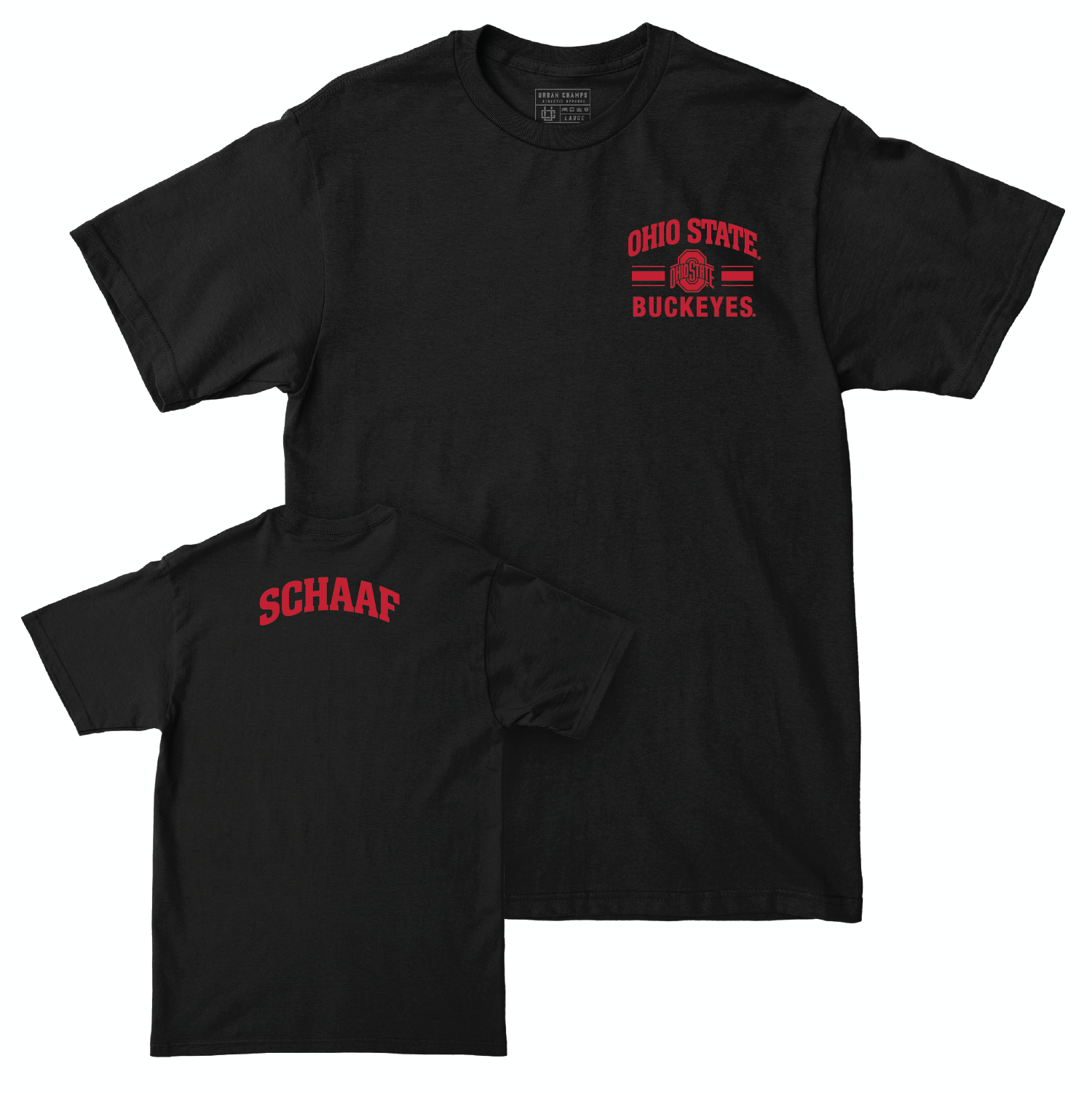 Ohio State Women's Cheerleading Black Victory Tee - Emily Schaaf