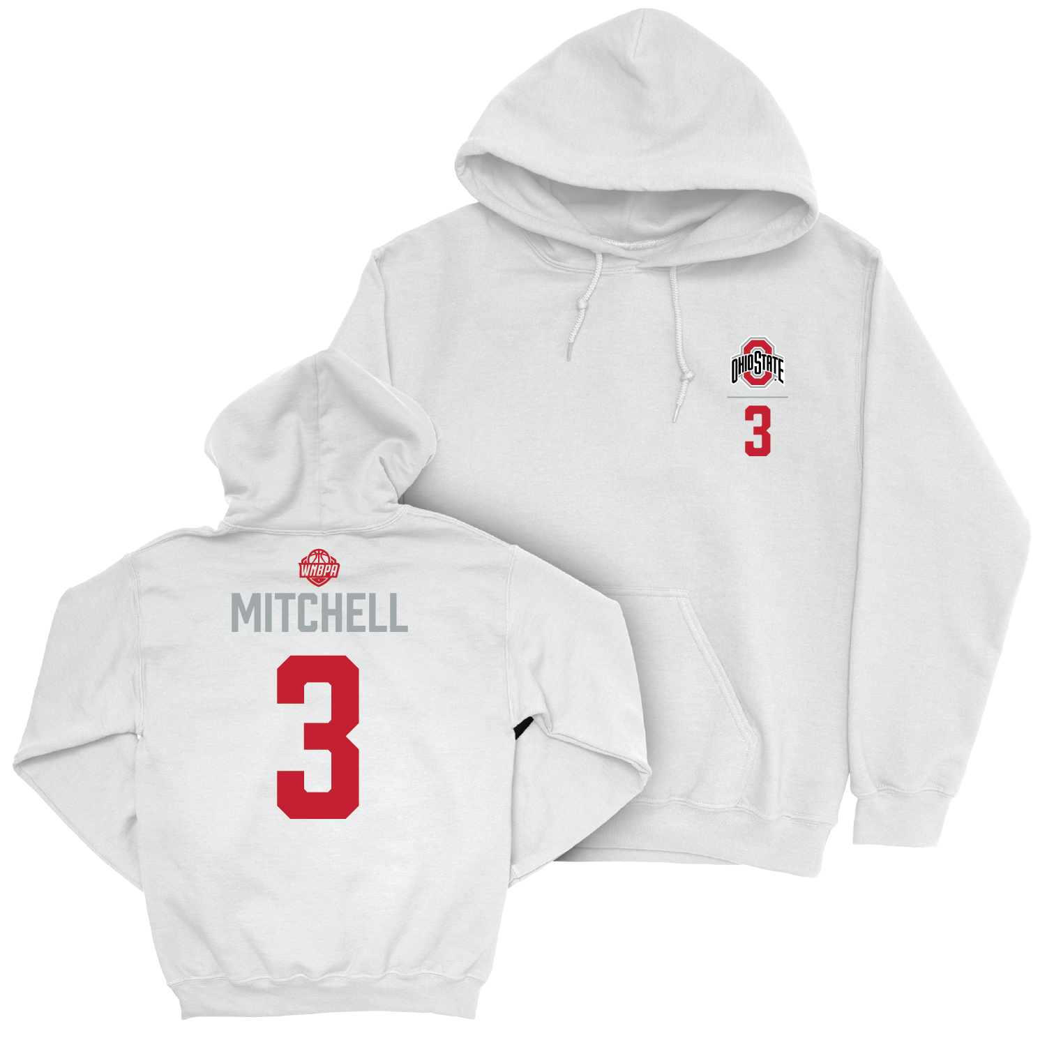 Ohio State Women's Basketball White Logo Hoodie - Kelsey Mitchell
