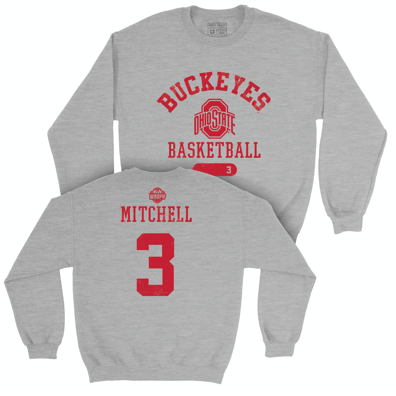 Ohio State Women's Basketball Sport Grey Varsity Crew - Kelsey Mitchell