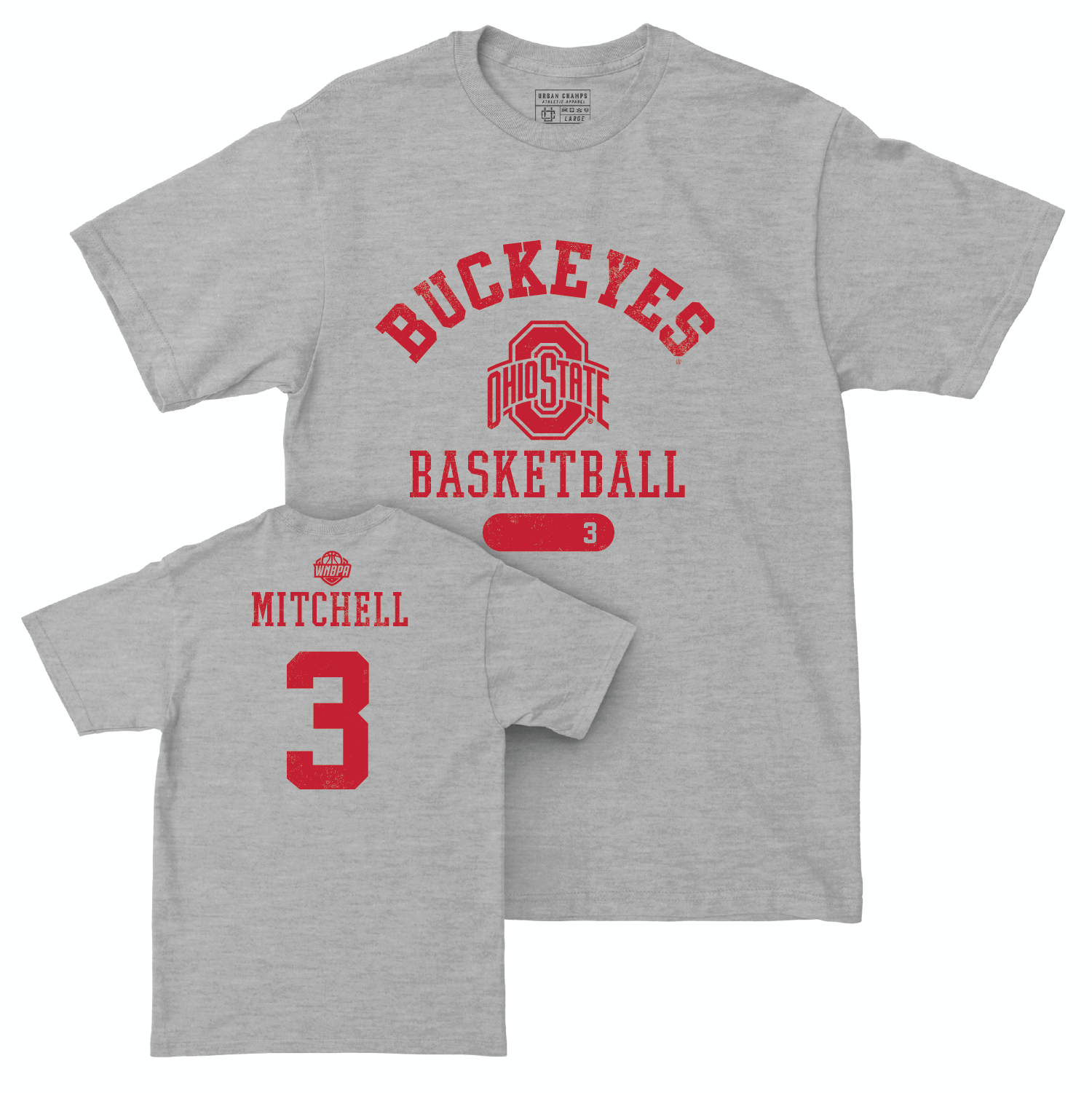 Ohio State Women's Basketball Sport Grey Varsity Tee - Kelsey Mitchell