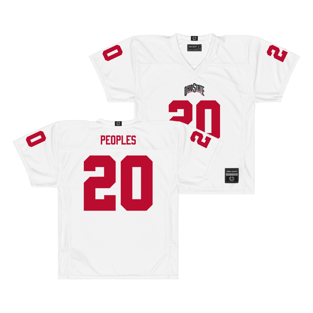 Ohio State Football White Jersey - James Peoples | #20