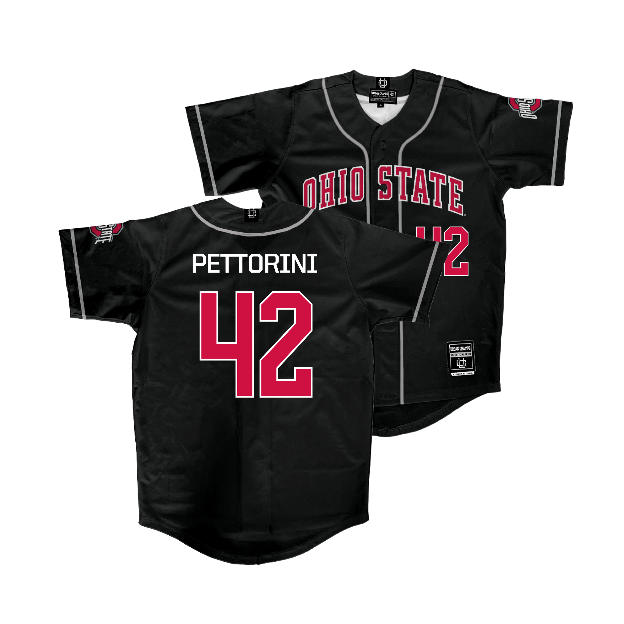Ohio State Baseball Black Jersey - Tyler Pettorini