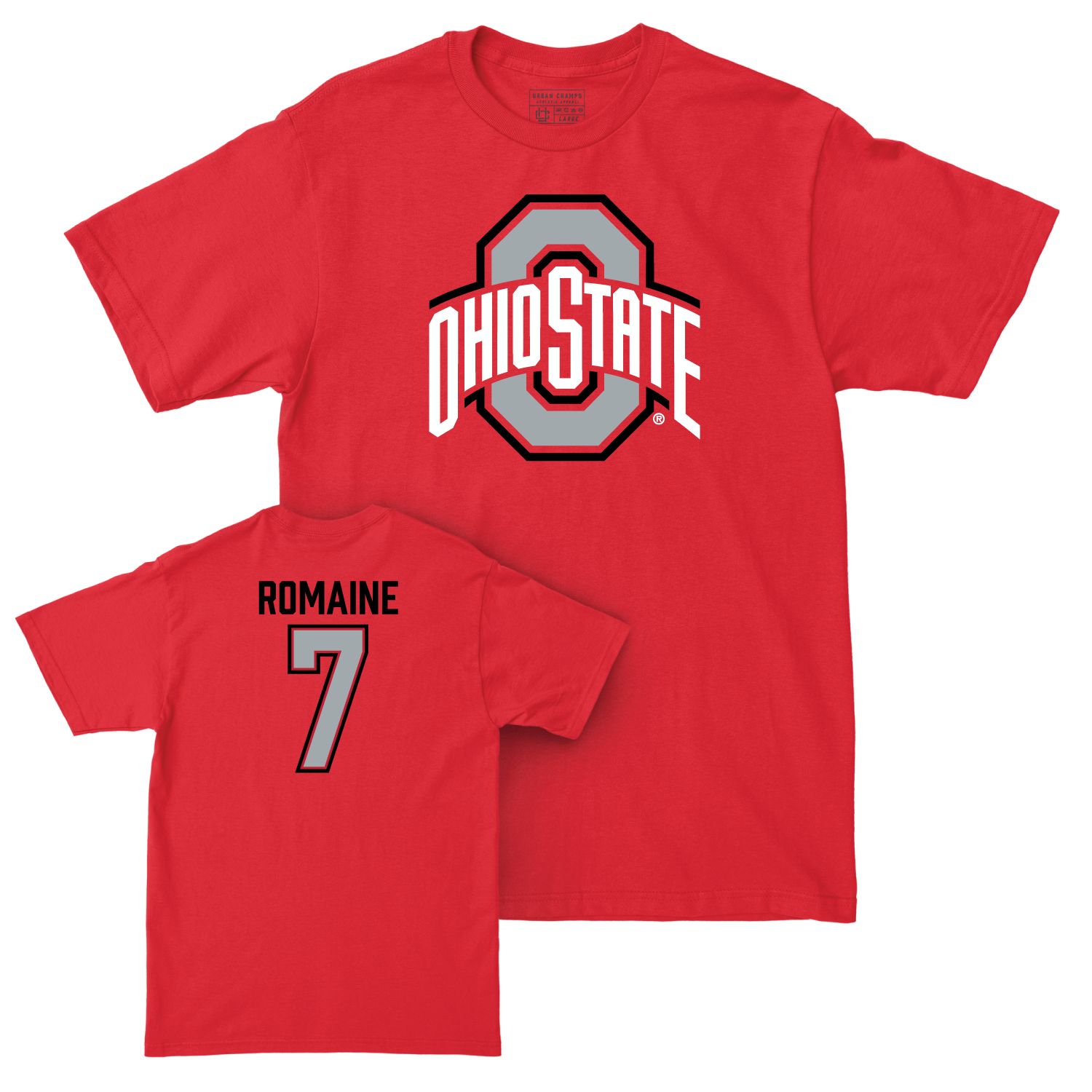 Ohio State Men's Ice Hockey Red Legacy Tee - Chris Romaine | #7