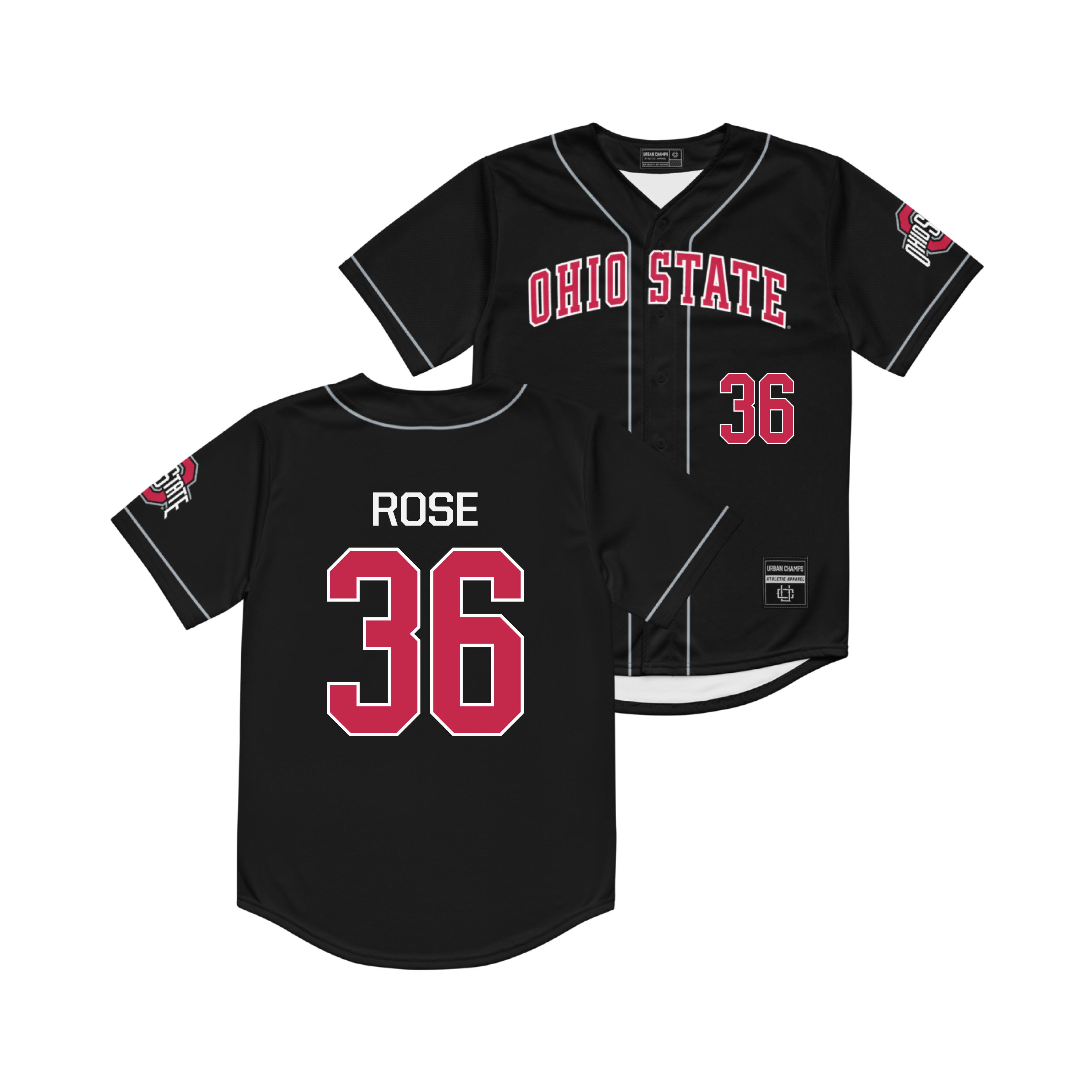 Ohio State Baseball Black Jersey - Austin Rose