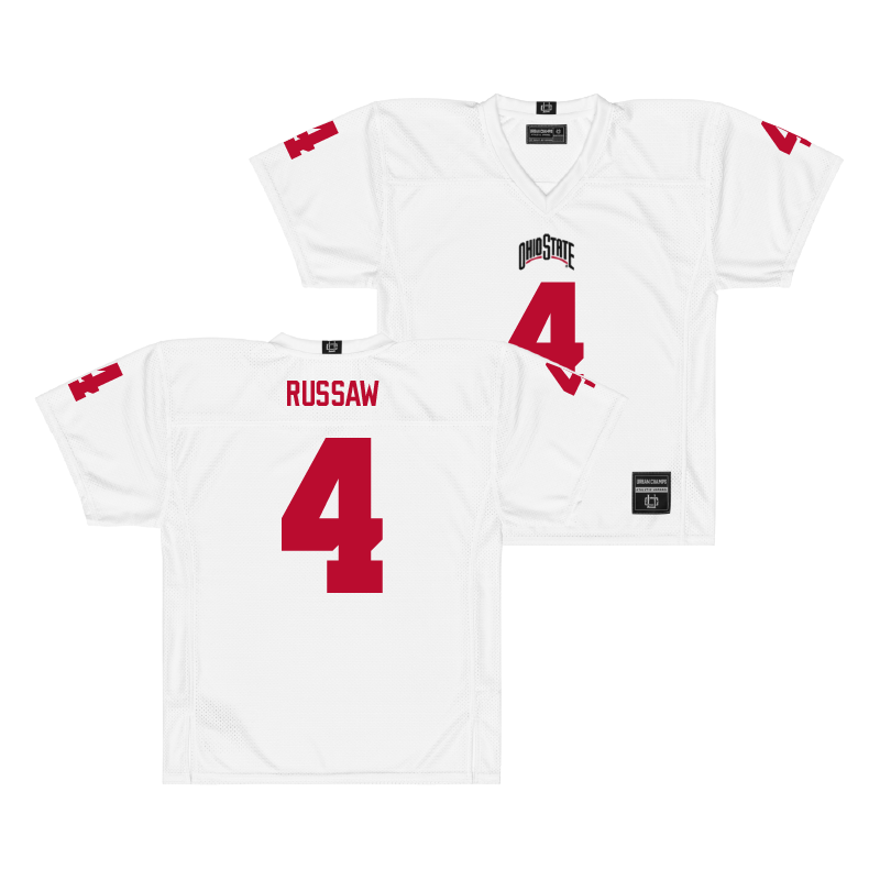 Ohio State Football White Jersey  - Qua Russaw