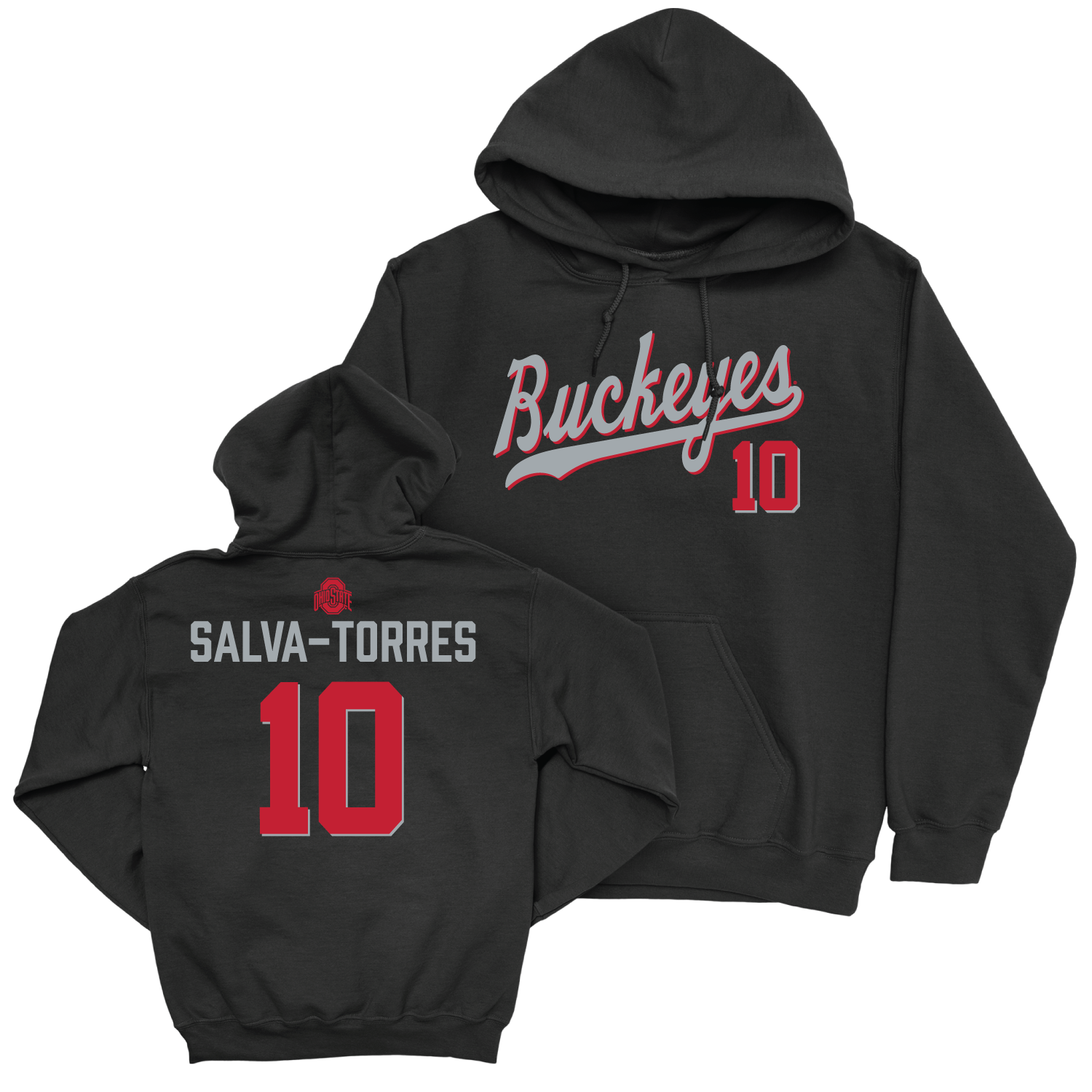 Ohio State Men's Volleyball Black Script Hoodie - Eliel Salva-Torres